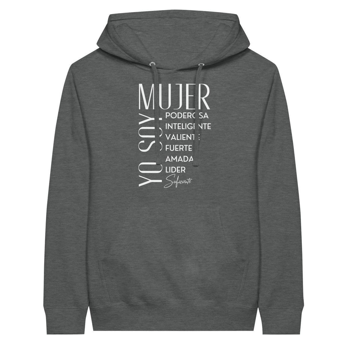 Empowerment in Every Stitch - Mujer Unisex Pullover Hoodie - Graphite Heather - Pullover Hoodies