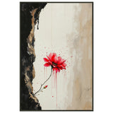 Cracks of Hope - A Flower’s Journey - - Framed Posters