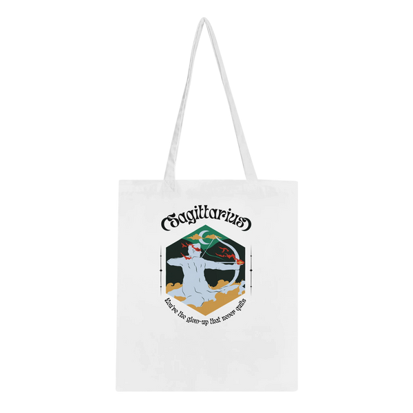 Astrology-Inspired Cotton Tote – Gift for Star Lovers - Sagittarius - Tote Bags