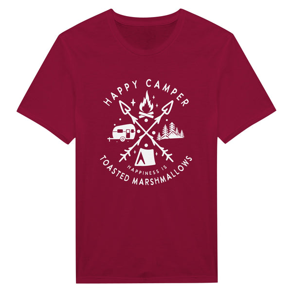 HAPPY CAMPER - Embrace the Joy of Outdoor Memories - Cardinal Red - T-Shirts