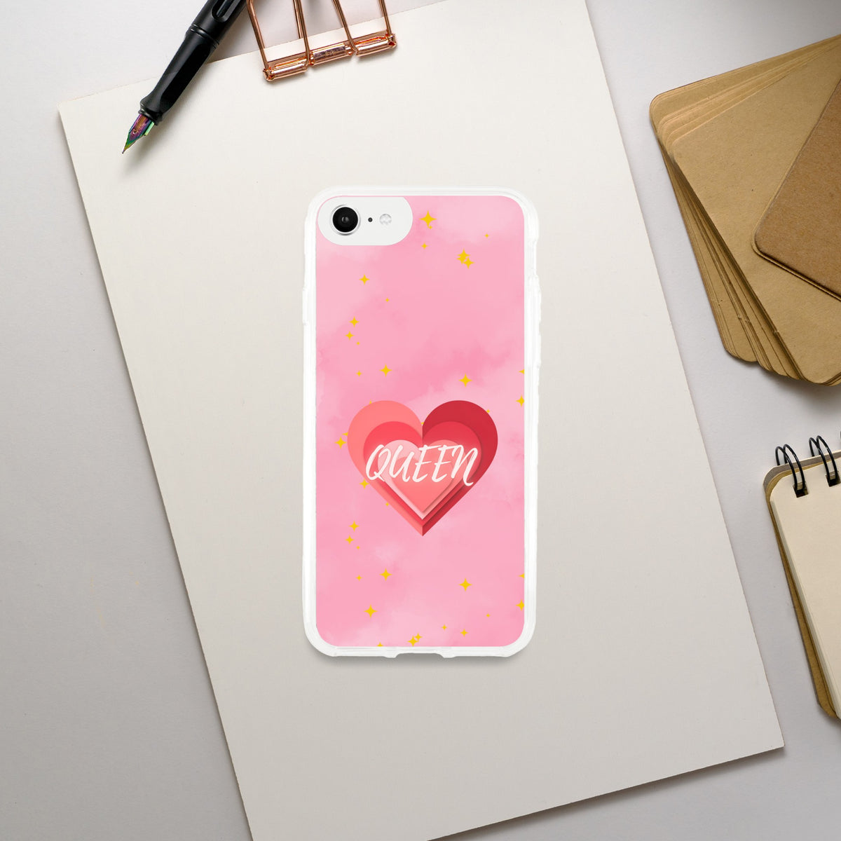 Royal Love Duo - King & Queen Heart iPhone Case - iPhone 8 For Queen - Tech Accessories