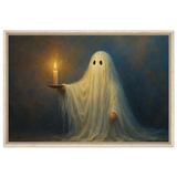 Gift a Gothic Glow – Ghostly Candle Framed Canvas - - Canvas