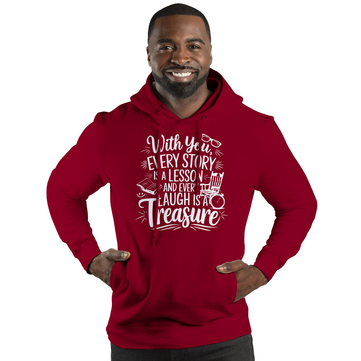 Anchor of Strength and Faith - Burgundy - Hoodies