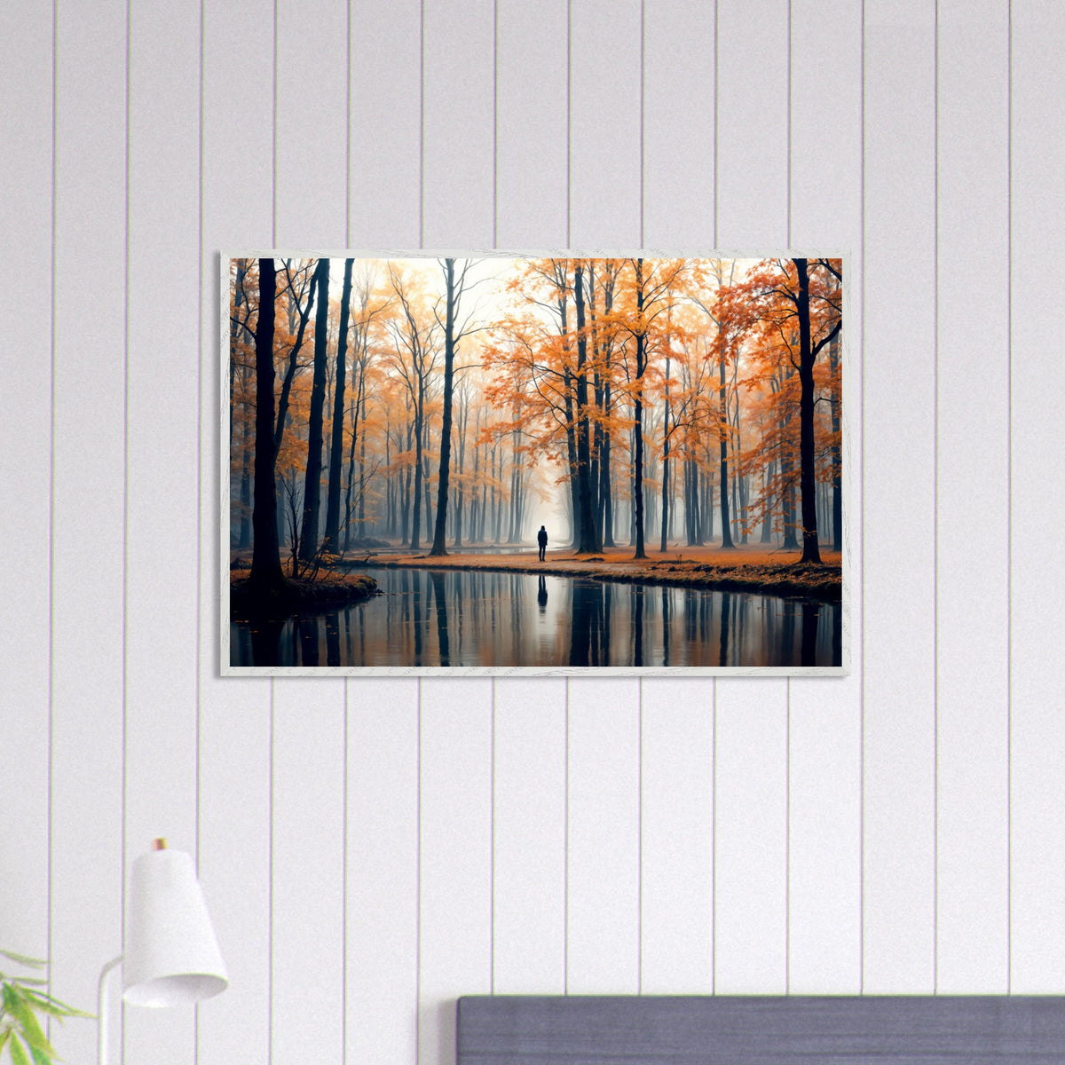 Into the Fog - A Mystical Journey Through Autumn - - Framed Posters