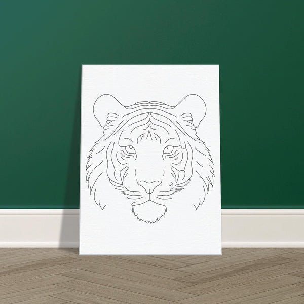 Silent Strength - Canvas Tiger Portrait - 60x80 cm 24x32″ - Canvas Prints