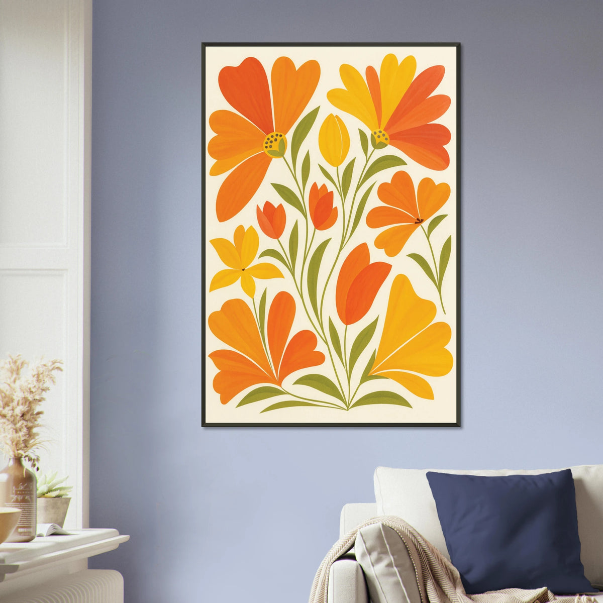 Gift Blooming Joy – Floral Garden Metal Framed Poster Art - - Metal Framed Posters