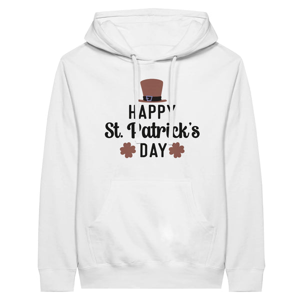 Celebrate in Style - Happy St. Patrick's Day - Premium Unisex Hoodie - White - Unisex Hoodies