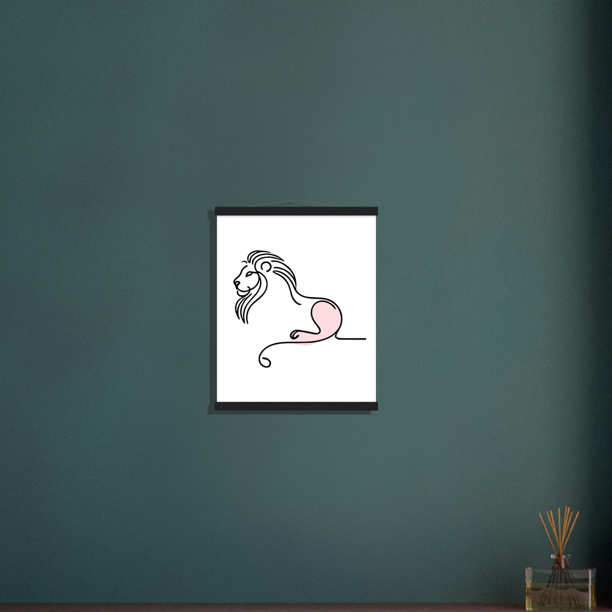 Regal Simplicity - Minimalist Lion Design - - Posters With Hanger