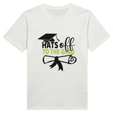 Hats Off to the Grad - Celebrate Success in Style! - White - T-shirts