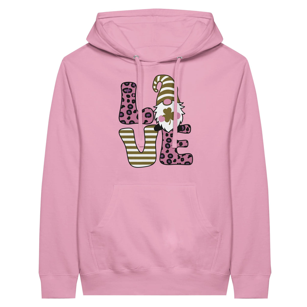 Christmas Gnome Love - Premium Unisex Pullover Hoodie - Light Pink - Pullover Hoodies