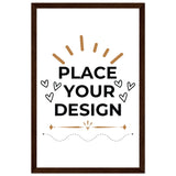 Art on Display - Ready-to-Hang Wooden Framed Customizable Poster - 28x43 cm XL (11x17″) Dark wood frame - Wooden Framed Posters