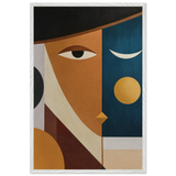 Modern Muse – Abstract Wooden Framed Poster Gift - White frame - Wooden Framed Posters