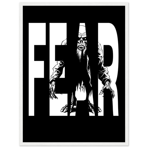 Embrace Fear - Bold Horror Art - 45x60 cm 18x24″ White frame - Wooden Framed Posters