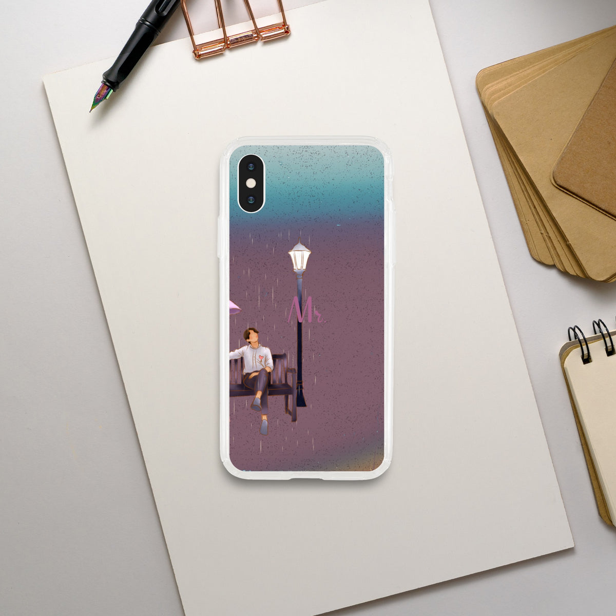 Rainy Romance - Mrs. & Mr. Matching Cases - iPhone X Special Case For Mr - Tech Accessories