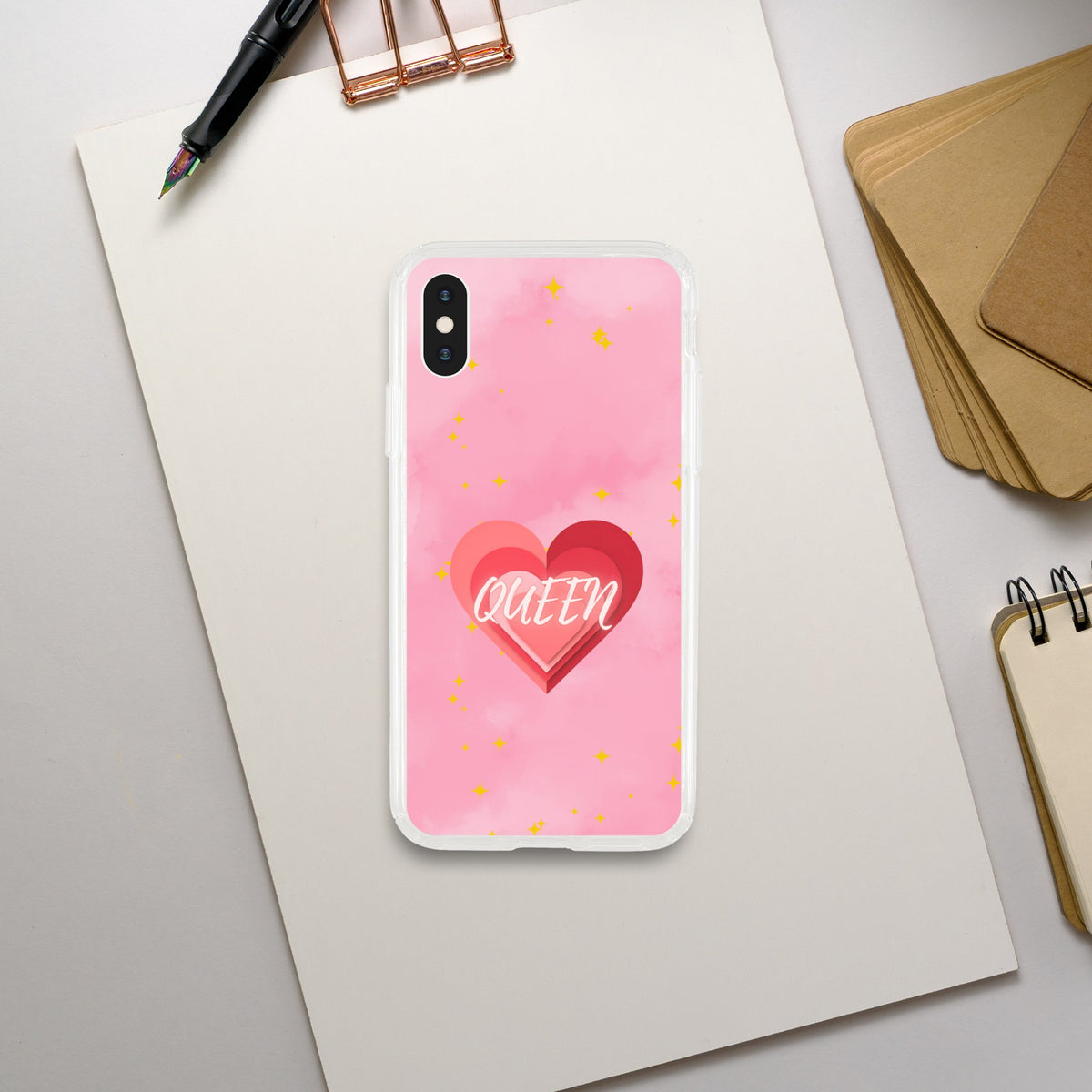 Royal Love Duo - King & Queen Heart iPhone Case - iPhone XS For Queen - Tech Accessories