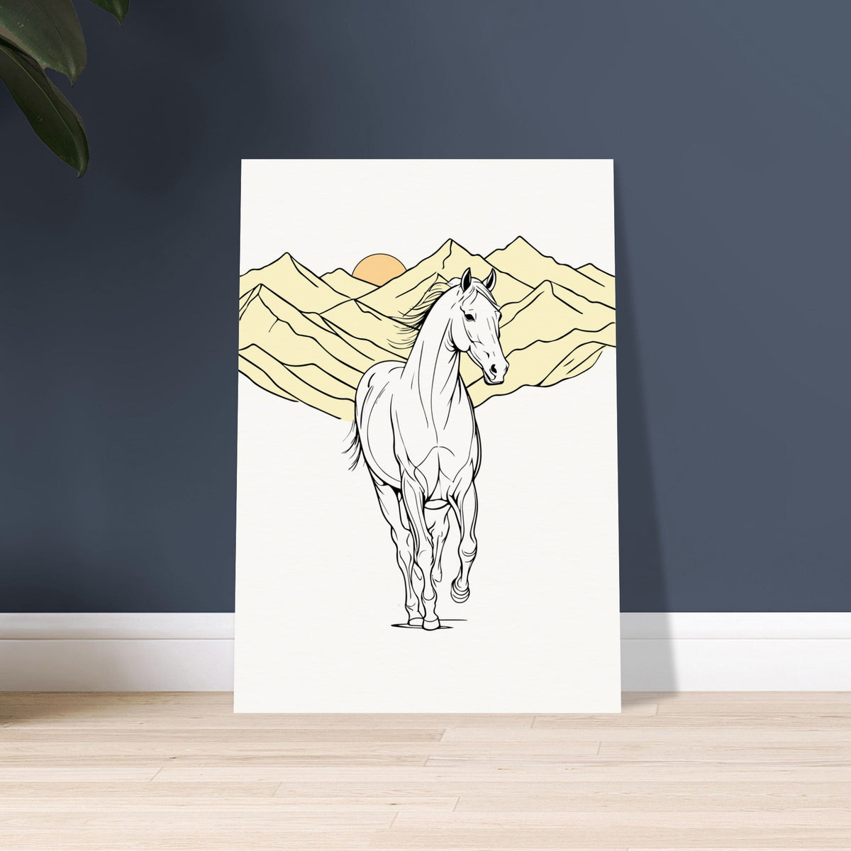 Majestic Freedom - Horse in Mountainous Landscape - 70x100 cm 28x40″ - Posters