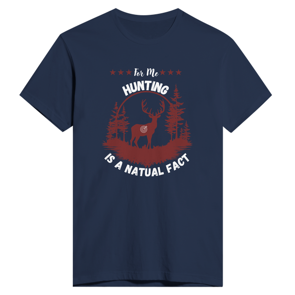 Nature's Call - Hunting, A Natural Fact Tee - Midnight Navy - Print Material