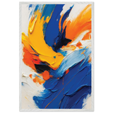 Color Rush – Abstract Wooden Framed Poster Gift - White frame - Wooden Framed Posters