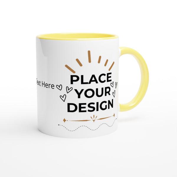 Morning Delight -Customizable Ceramic Mug with Color Inside - - Mugs