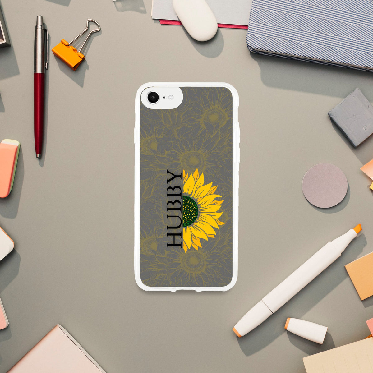 Sunflower Duo - WIFEY & HUBBY iPhone Cases - iPhone 8 Phone Case For Hubby - Tech Accessories