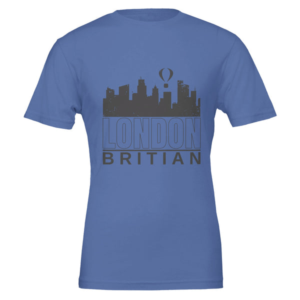 London in Monochrome Elegance - Columbia Blue - Crewneck T-shirts