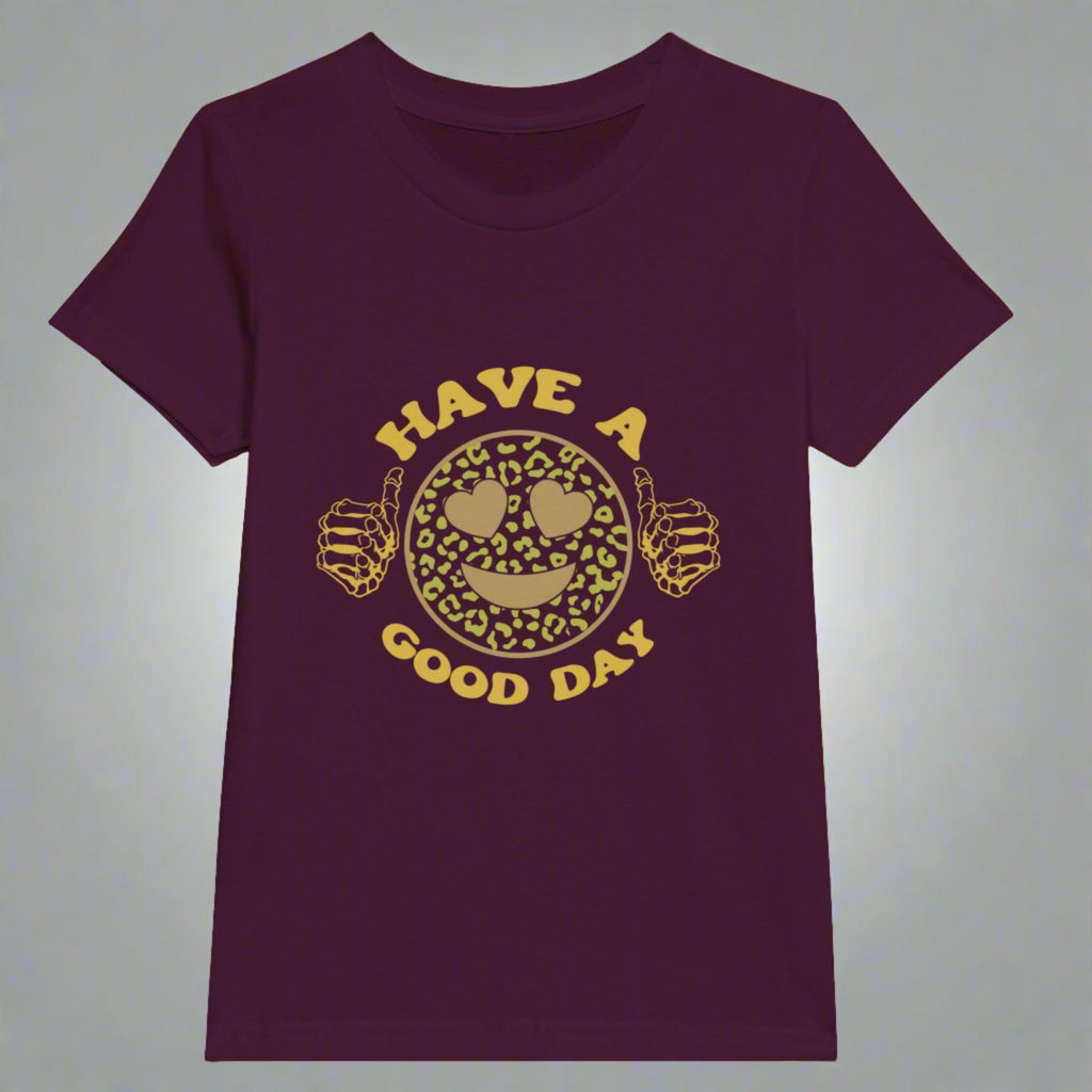 Smile Starter - Have a Good Day Apparel - Maroon - T-shirts