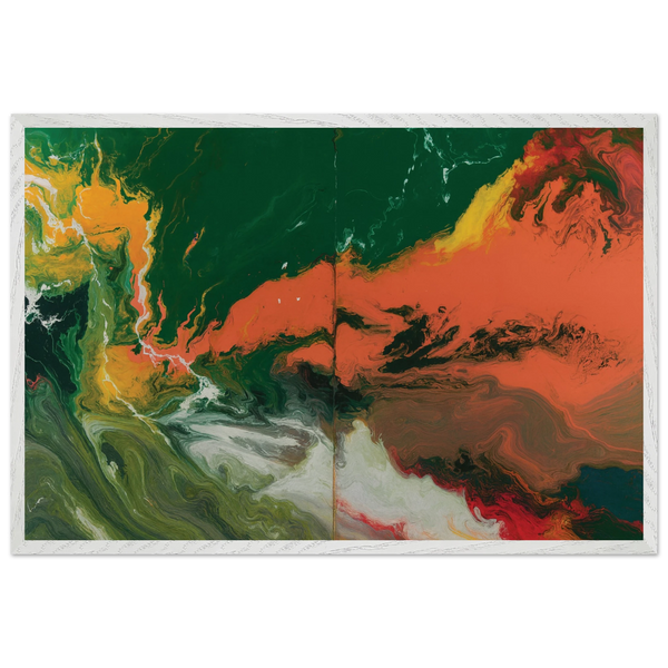 Abstract Fusion Wooden Framed Poster – Gift of Art - - Wooden Framed Posters