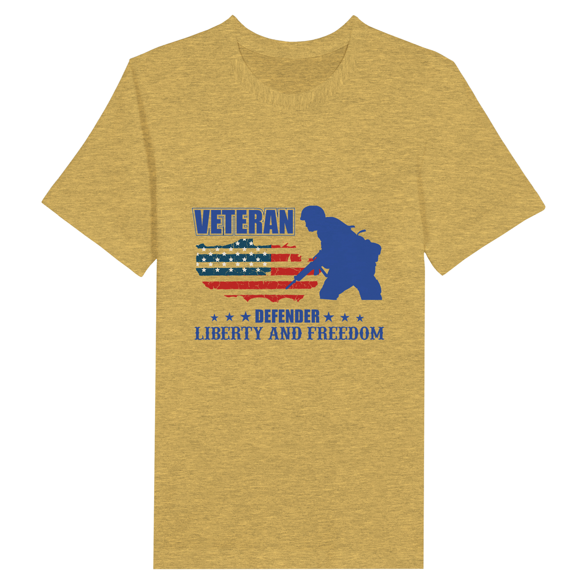 Guardians of Liberty-Veteran Defender Tee - Heather Yellow Gold - T-Shirts