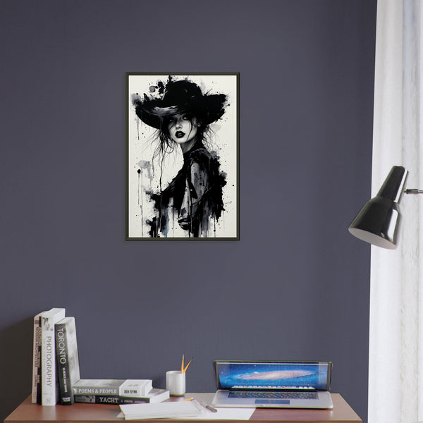 Shadow Muse - Grace in Black and White - 40x60 cm 16x24″ - Framed Posters