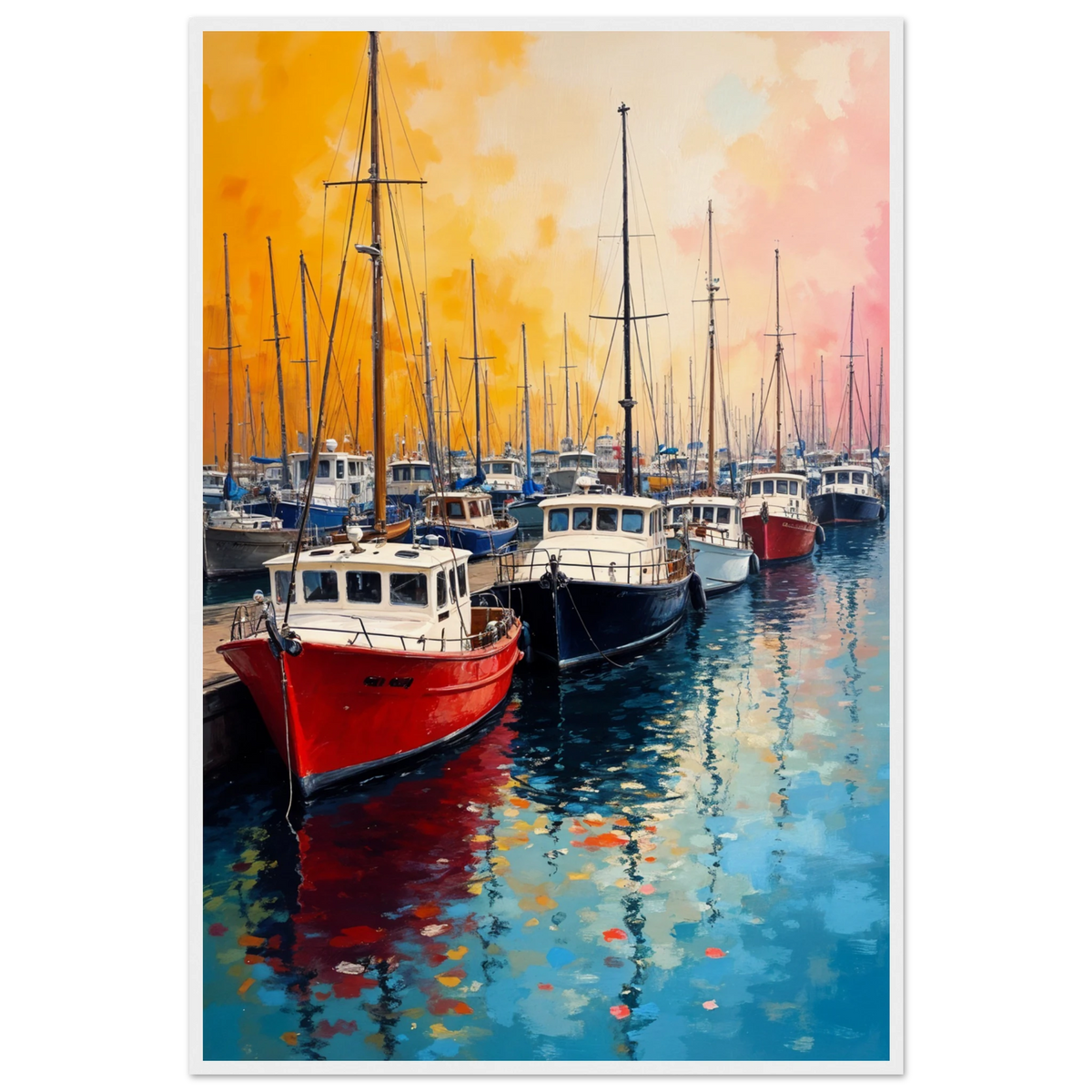 Gift Wanderlust – Wooden Framed Boat Poster - - Wooden Framed Posters