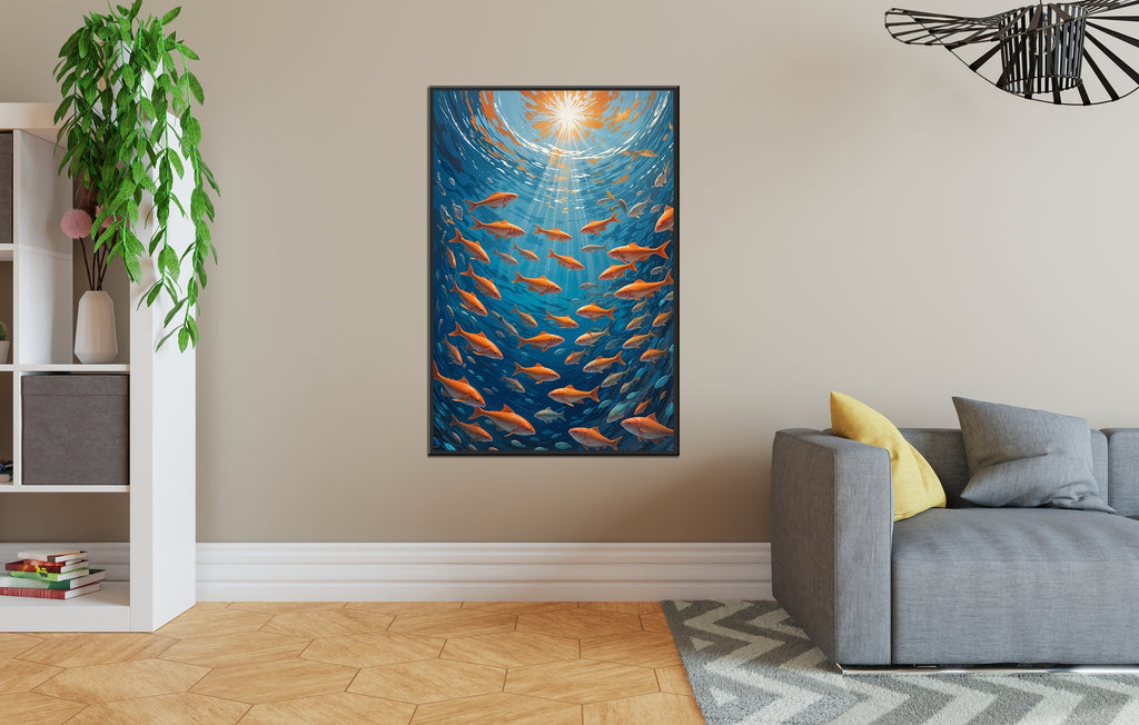 Radiance Below Waves - 20x30 - Framed Posters