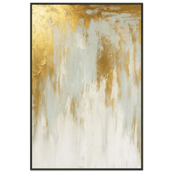 Gift of Luxury - Abstract Gold Metal Framed Poster - - Metal Framed Posters