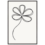 Simplicity in Bloom - Vintage-Inspired Floral Art - - Wooden Framed Posters