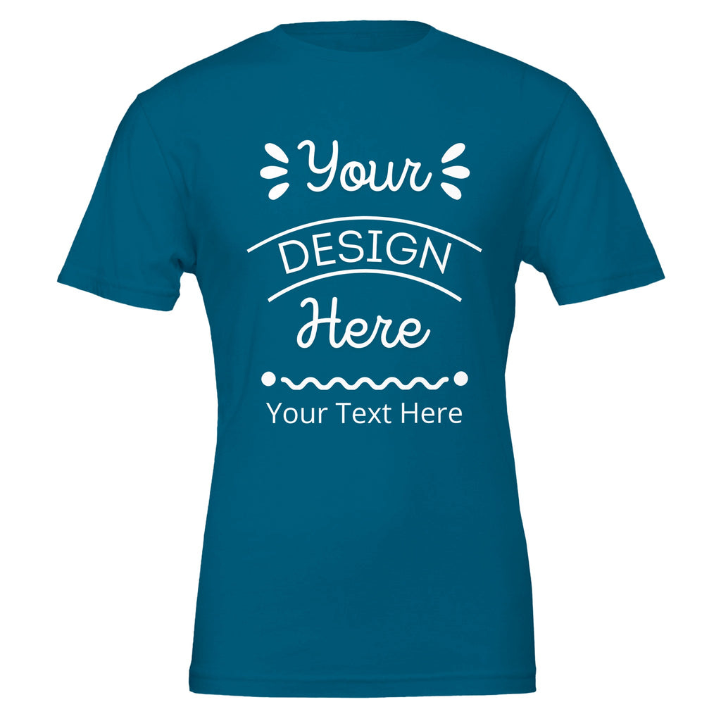 Eco-Friendly Elegance - Customize Your Perfect Fit - Deep Teal - Crewneck T-shirts