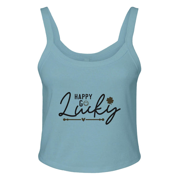 Happy-Go-Lucky - Radiate Positivity - sld baby blu bln - Tank Tops