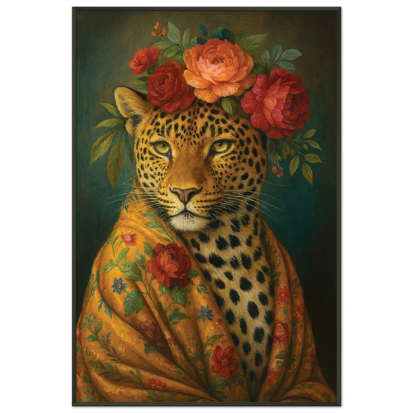 Regal Bloom – Cheetah Metal Framed Poster Gift - Default Title - Metal Framed Posters