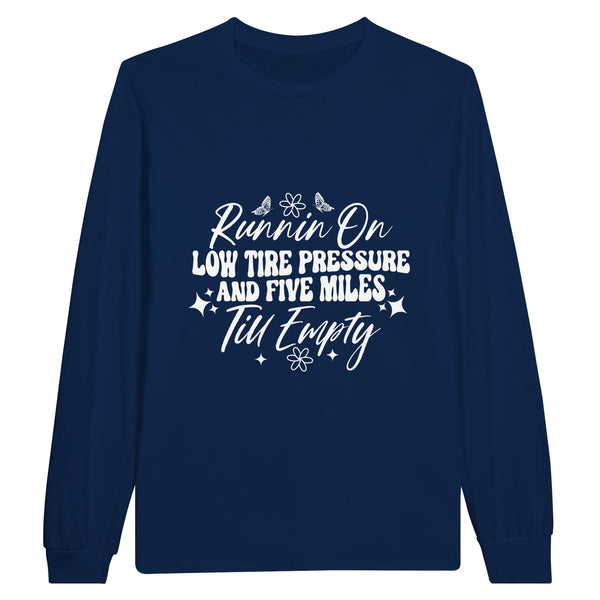 Fuel Your Run - Low Tire Pressure T-Shirt - Navy - Sweatshirt