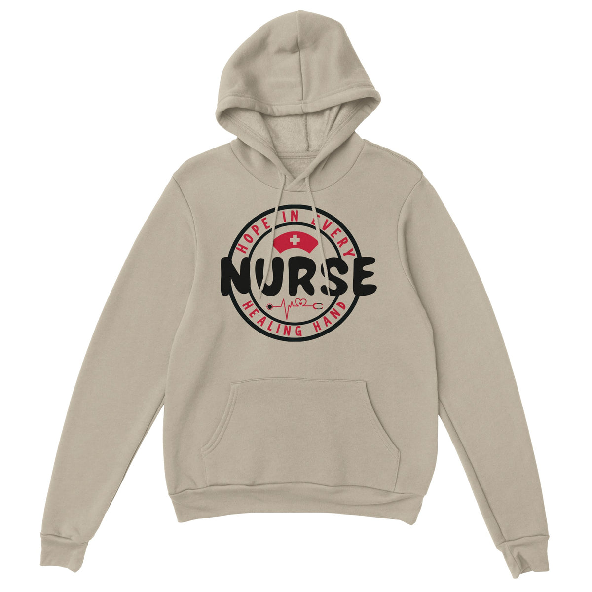 Heartfelt Healing - Nurse Appreciation Pullover - Sand - Hoodies