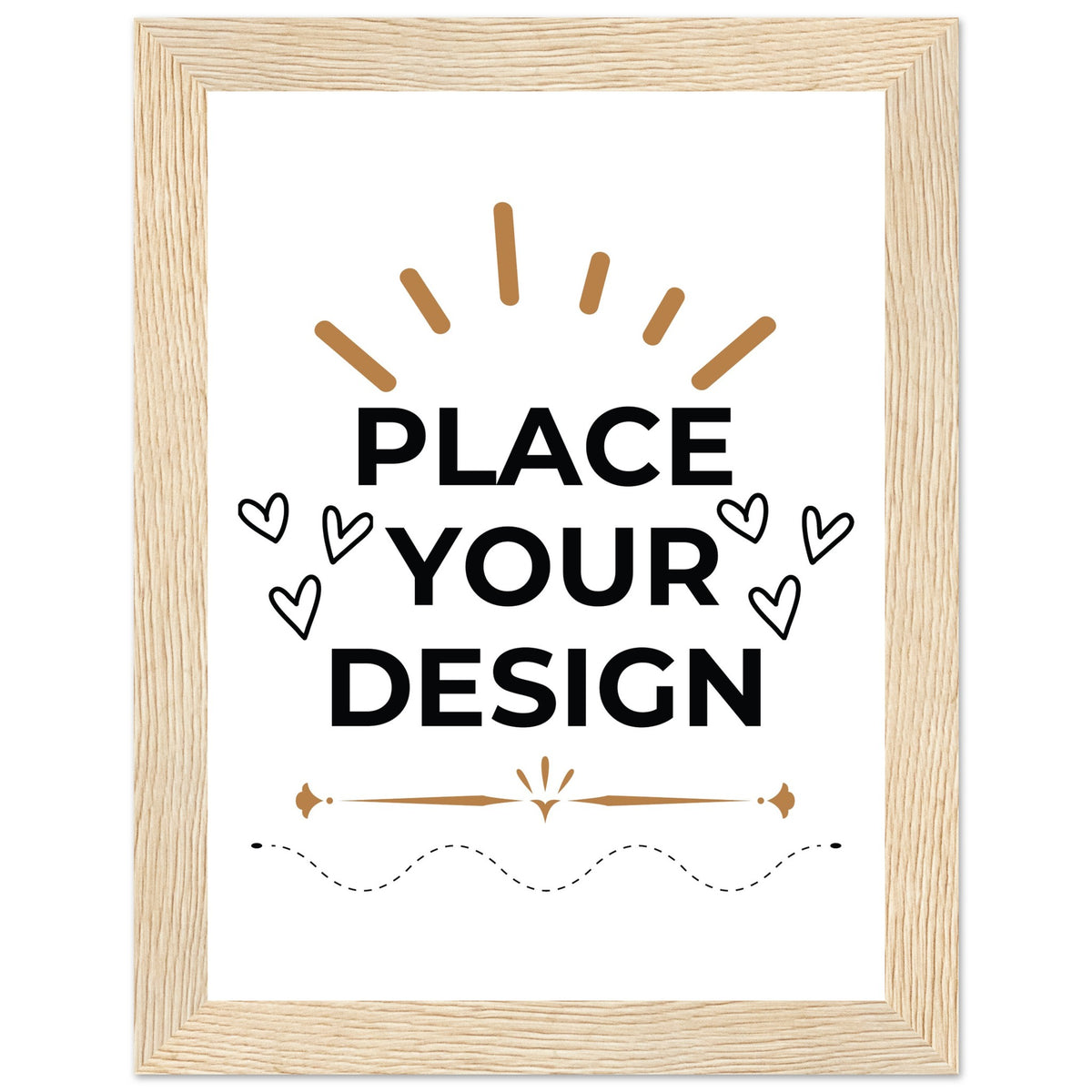 Art on Display - Ready-to-Hang Wooden Framed Customizable Poster - 15x20 cm 6x8″ Wood frame - Wooden Framed Posters