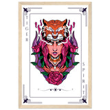 Artistry Unleashed - Warrior, Sacred Bull, and Tiger Spirit - - Wooden Framed Posters