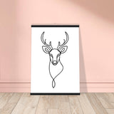 Graceful Lines - Deer Design for Contemporary Spaces - 50x70 cm 20x28″ Black wall hanger - Posters With Hanger