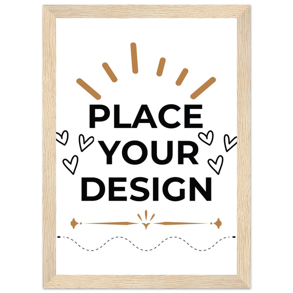 Perfectly Framed - Customizable Matte Paper Poster in Wooden Frame - A4 21x29.7 cm 8x12″ Wood frame - Paper Posters