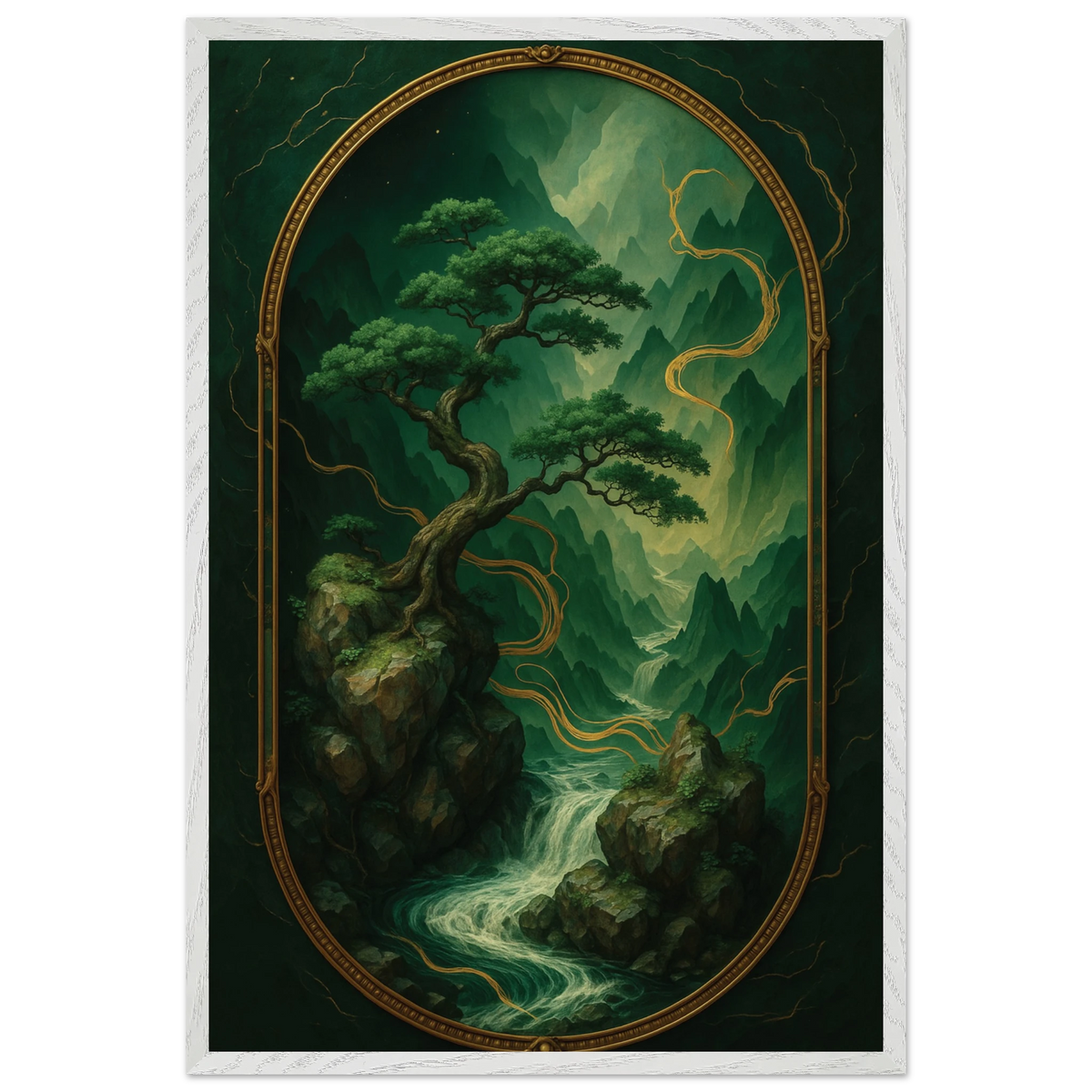 Whispers of Nature – Wooden Framed Poster Gift - White frame - Wooden Framed Posters