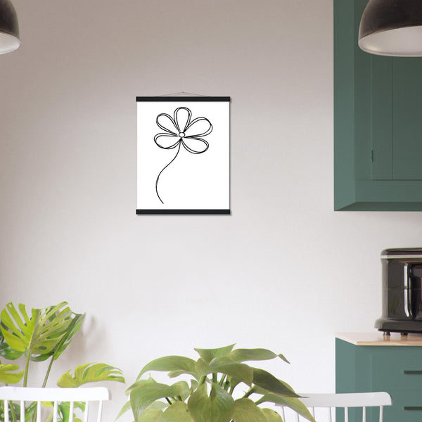 Sophisticated Minimalism - Magnetic Flower Poster - - Posters With Hanger