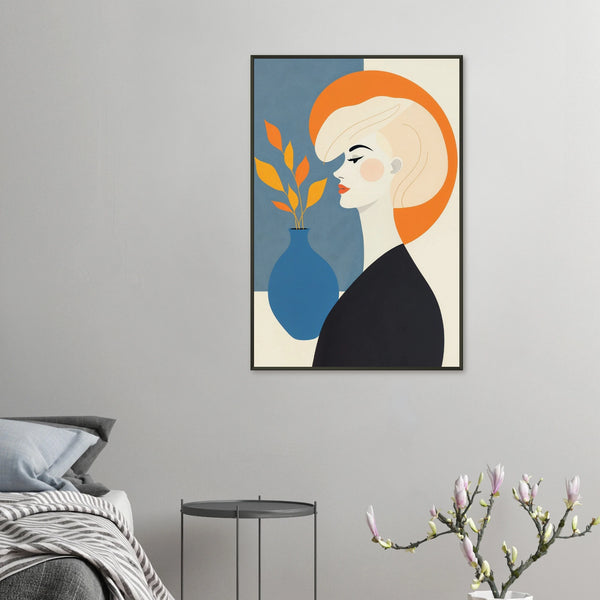 Modern Muse - Stylized Portrait Framed Poster - - Metal Framed Posters