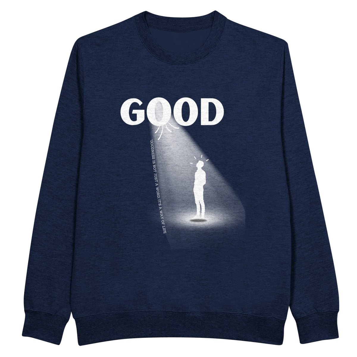 Shine Bright with Goodness - Navy - Crewneck Sweatshirts