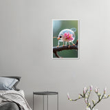 Glass Ladybug - Floral Whimsy Framed Poster - 40x60 cm 16x24″ White frame - Wooden Framed Posters