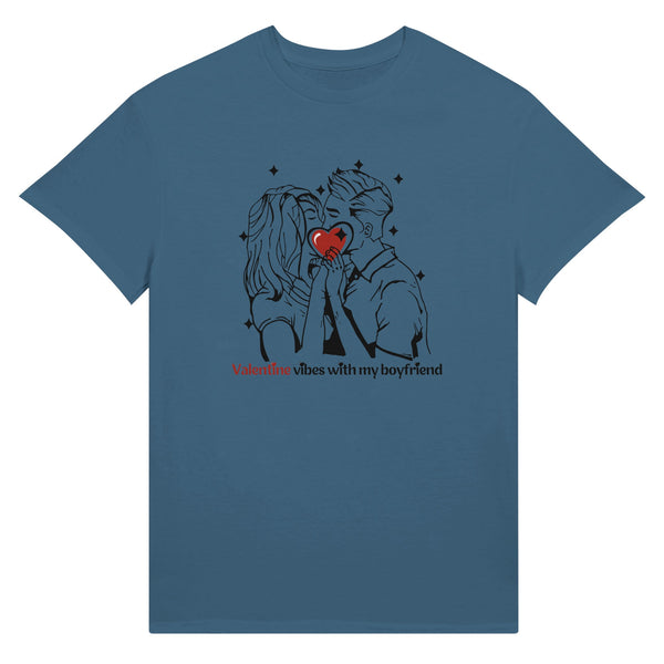 Bold & Loving - Valentine T-Shirt for Boyfriend - Indigo Blue - T-Shirt