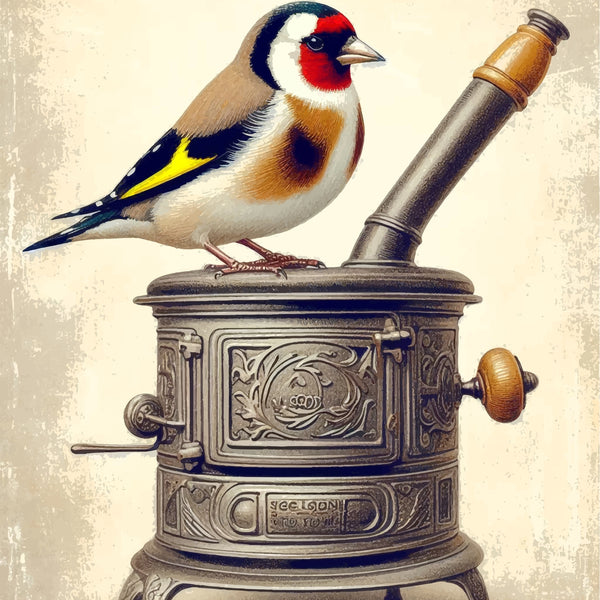 Goldfinch Grace and Vintage Charm - - Framed Posters