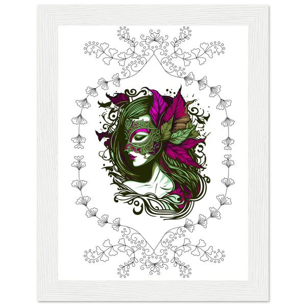 Masked Enchantment - Deluxe Framed Poster - 15x20 cm 6x8″ White frame - Framed Posters